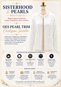 OES Pearl Trim Cardigan Sweater